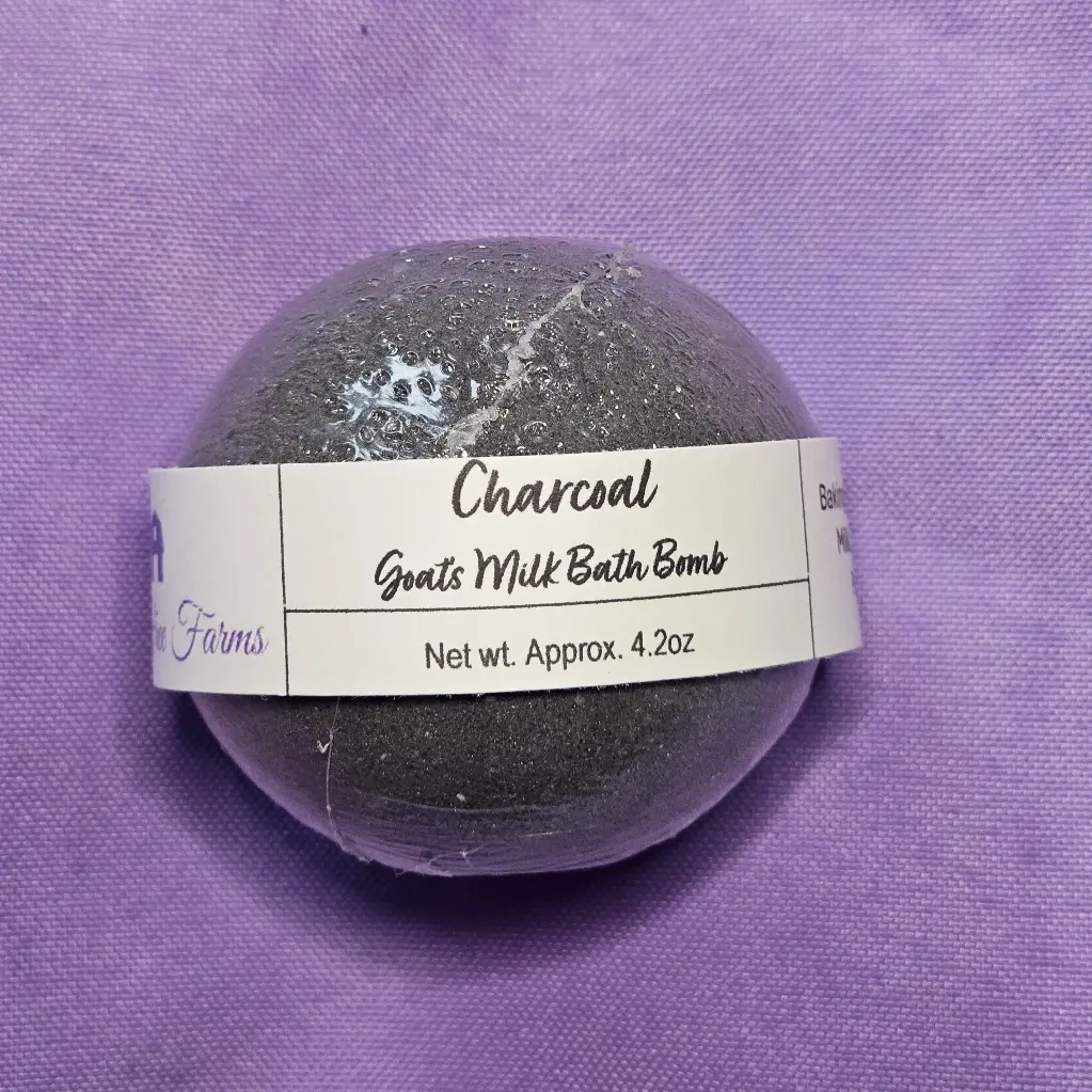 [BOMB-CHAR] Charcoal Goat's Milk Bath Bomb