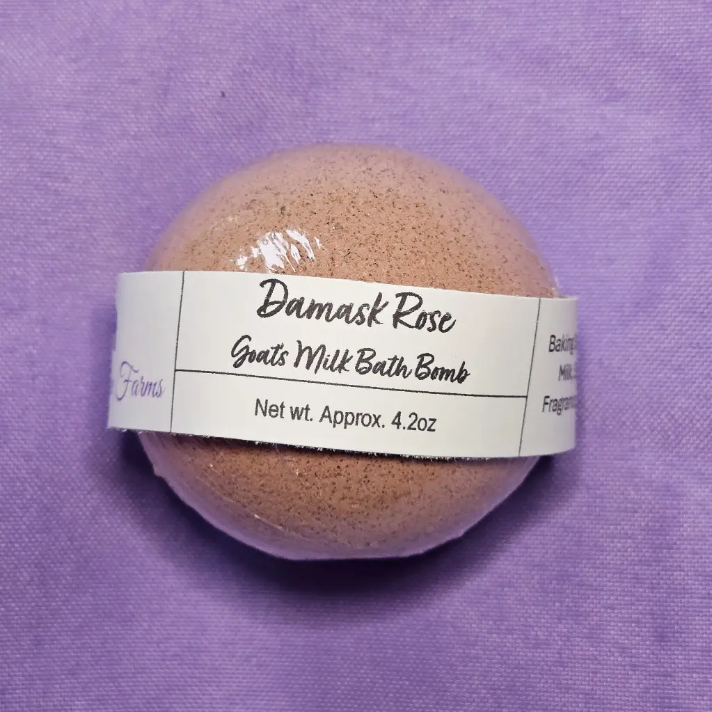 [BOMB-DR] Damask Rose Goat's Milk Bath Bomb