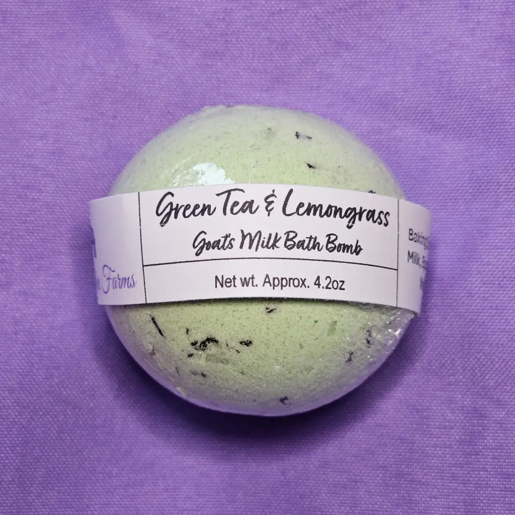 [BOMB-GTL] Green Tea & Lemongrass Goat's Milk Bath Bomb