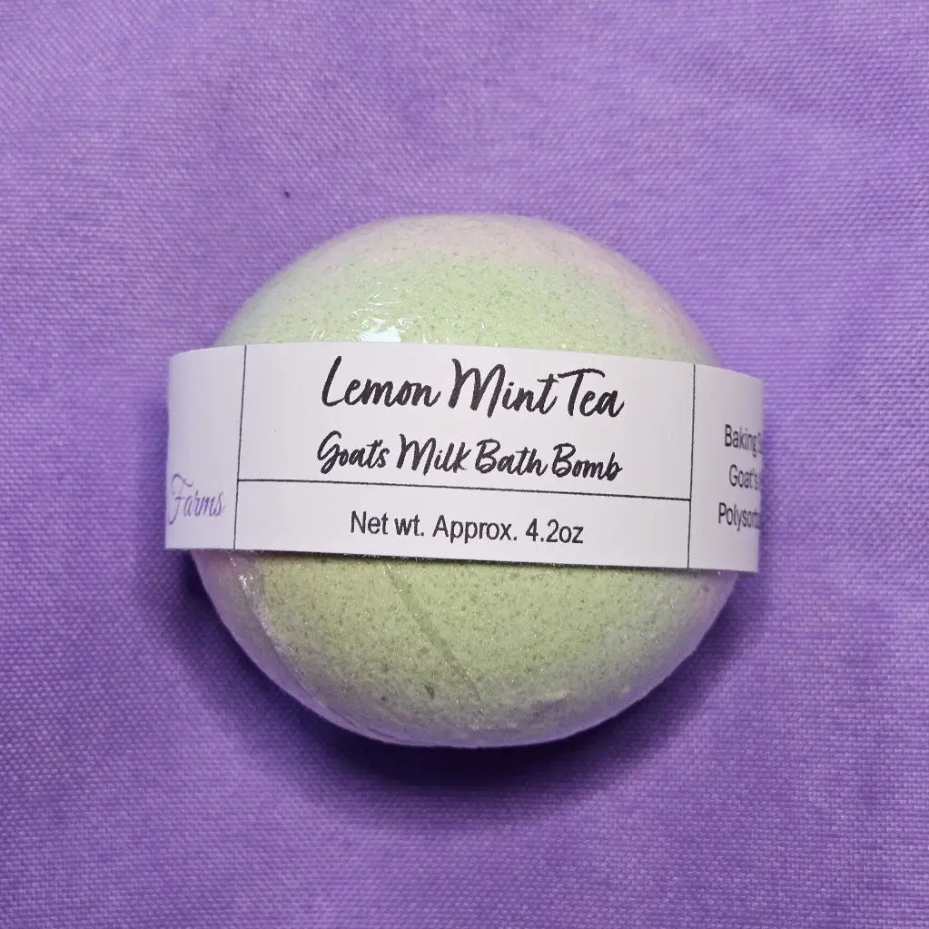 [BOMB-LMT] Lemon Mint Tea Goat's Milk Bath Bomb