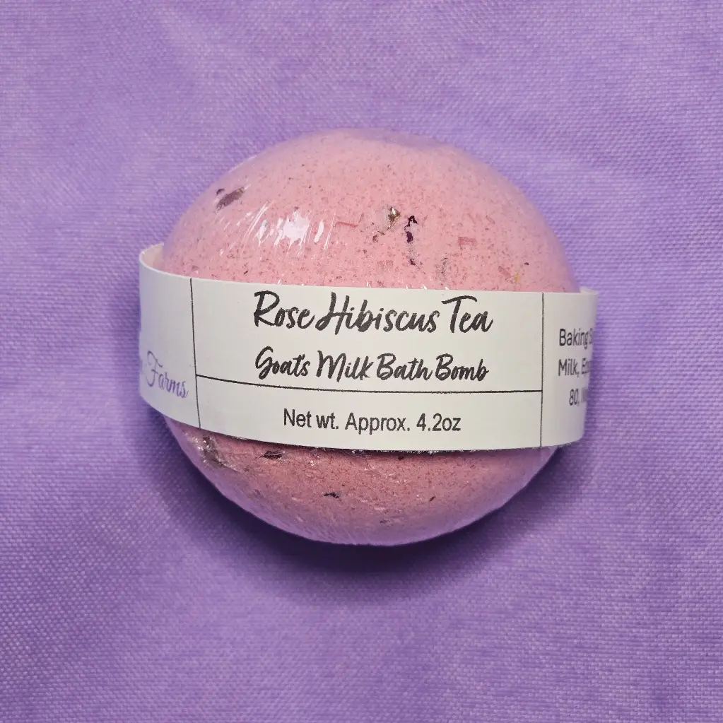 [BOMB-RHT] Rose Hibiscus Tea Goat's Milk Bath Bomb