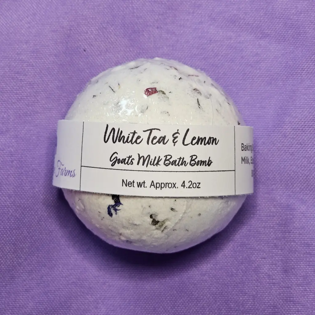 [BOMB-WTL] White Tea & Lemon Goat's Milk Bath Bomb