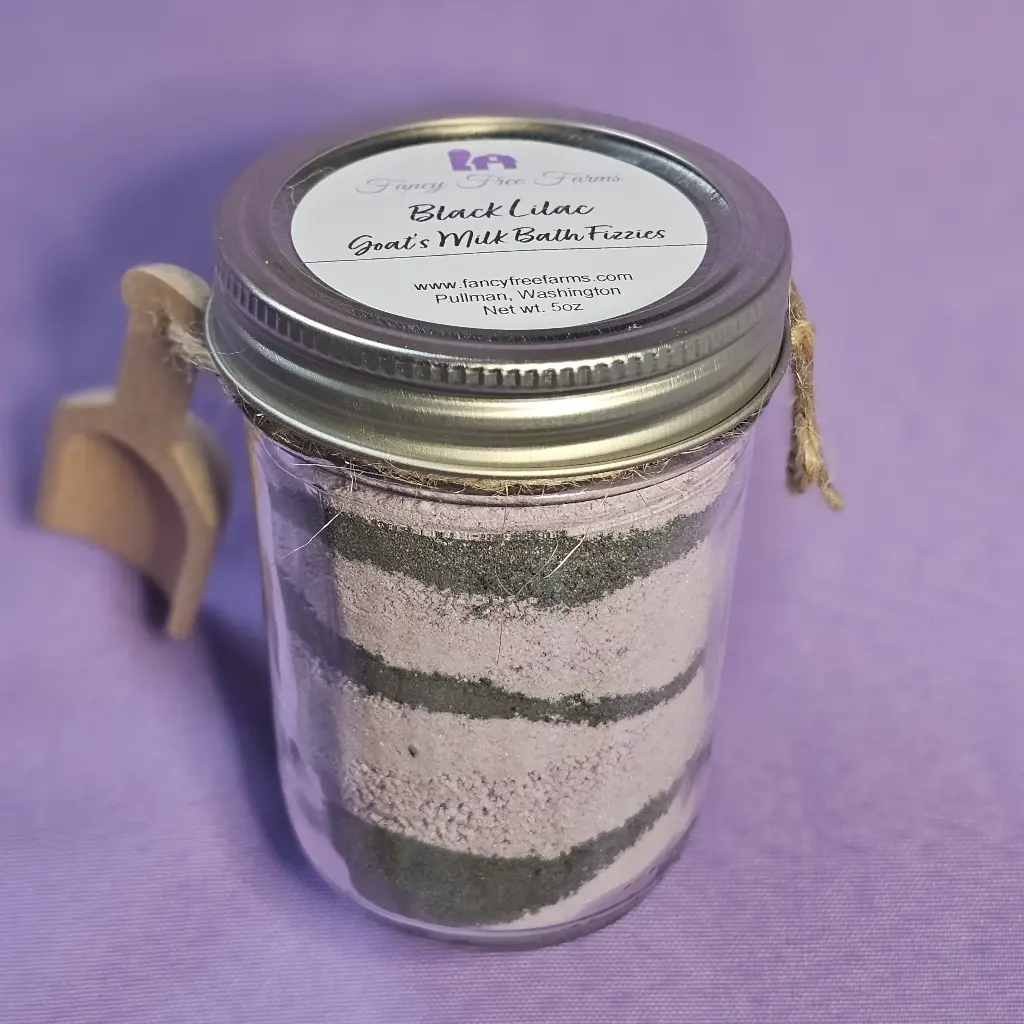 [FIZZ-BL] Black Lilac Goat's Milk Bath Fizzie