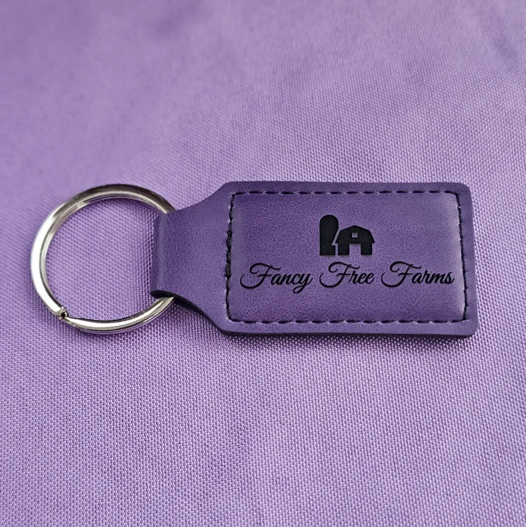 [ACC-KEY] Fancy Free Farms Leatherette Keychain