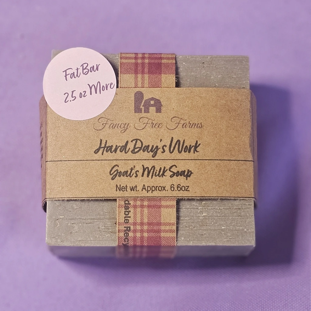[SOAP-FAT-HDW] Hard Day's Work "Fat Bar" Goat's Milk Soap